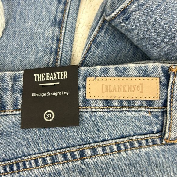 Blank NYC Women’s 31 The Baxter Ribcage Distressed Straight Leg Jeans NEW - Picture 8 of 9